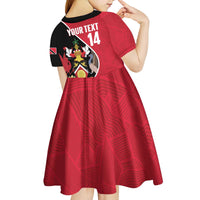 Custom Trinidad and Tobago Football Kid Short Sleeve Dress 2025 Go Champions - Wonder Print Shop