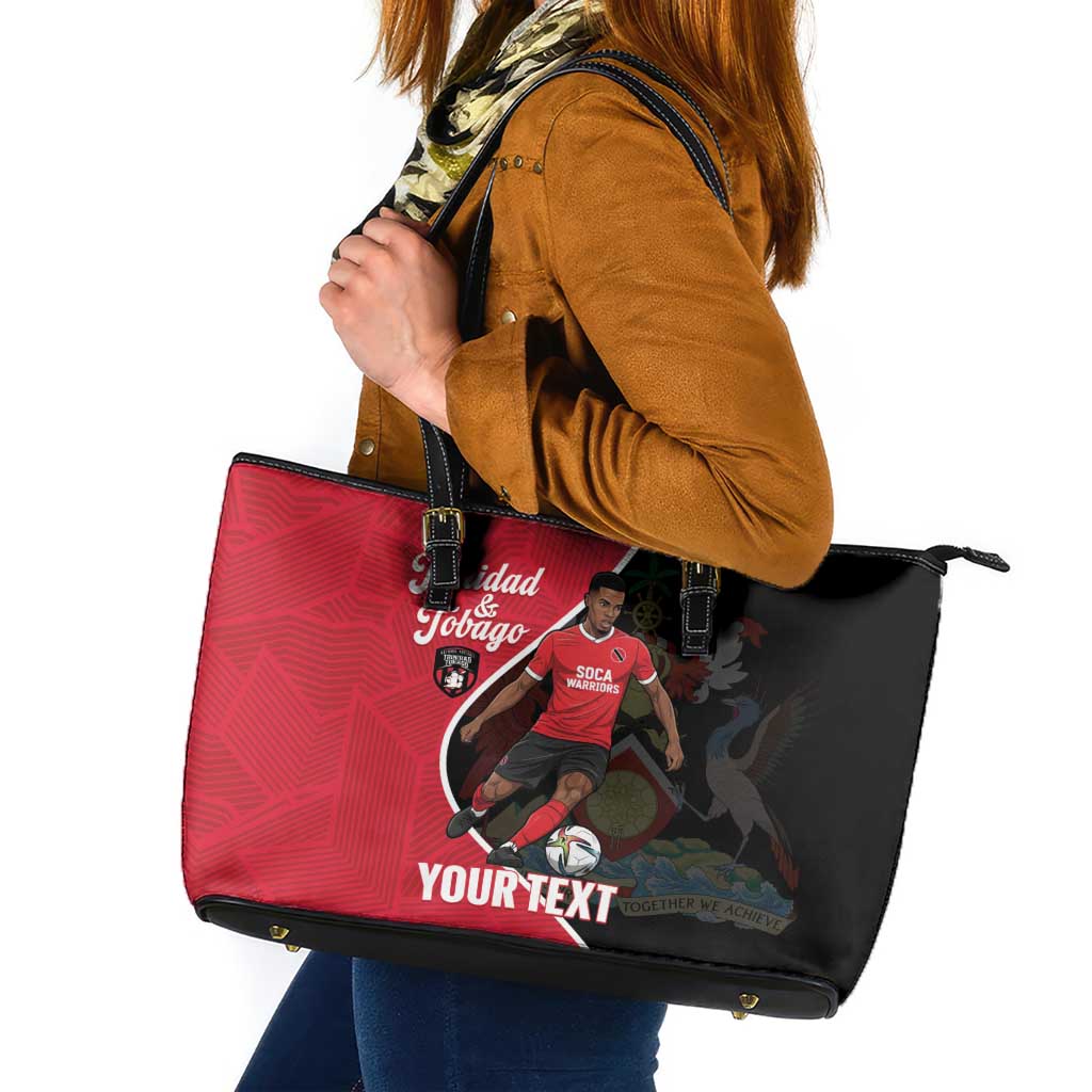 Custom Trinidad and Tobago Football Leather Tote Bag 2025 Go Champions - Wonder Print Shop