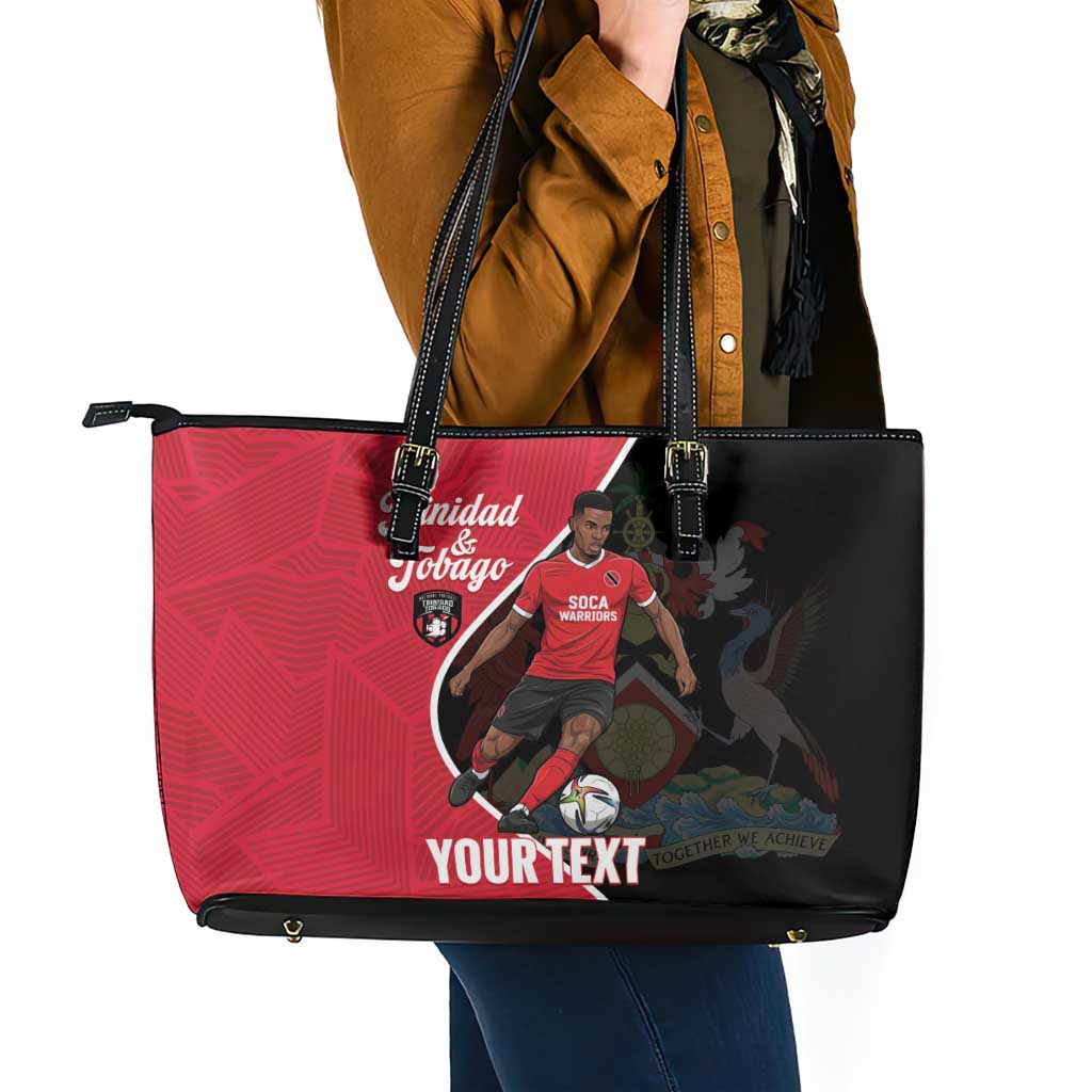 Custom Trinidad and Tobago Football Leather Tote Bag 2025 Go Champions - Wonder Print Shop