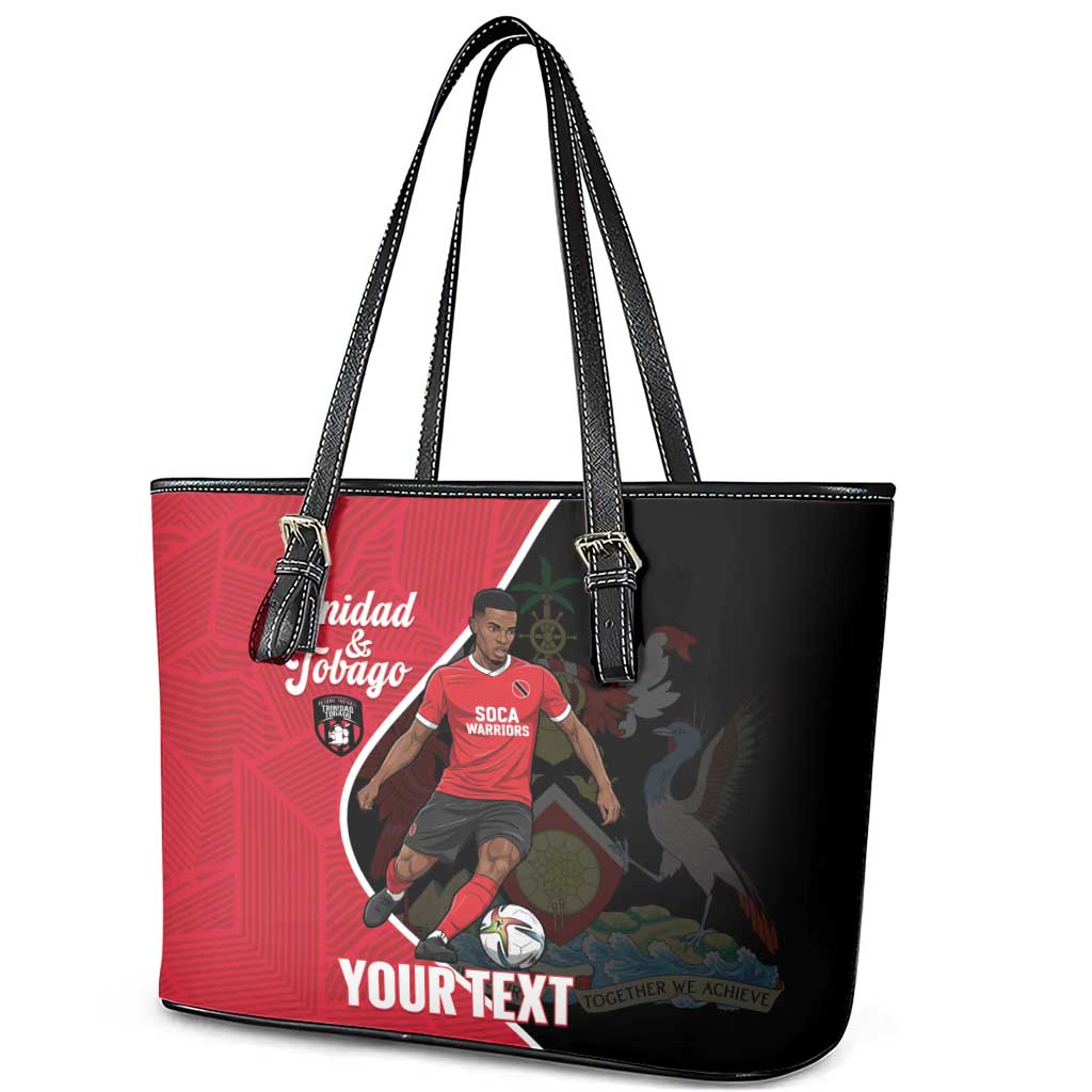 Custom Trinidad and Tobago Football Leather Tote Bag 2025 Go Champions - Wonder Print Shop