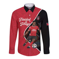 Custom Trinidad and Tobago Football Long Sleeve Button Shirt 2025 Go Champions - Wonder Print Shop