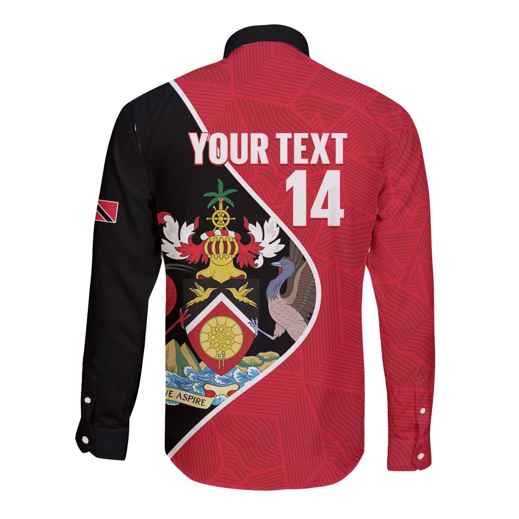 Custom Trinidad and Tobago Football Long Sleeve Button Shirt 2025 Go Champions - Wonder Print Shop
