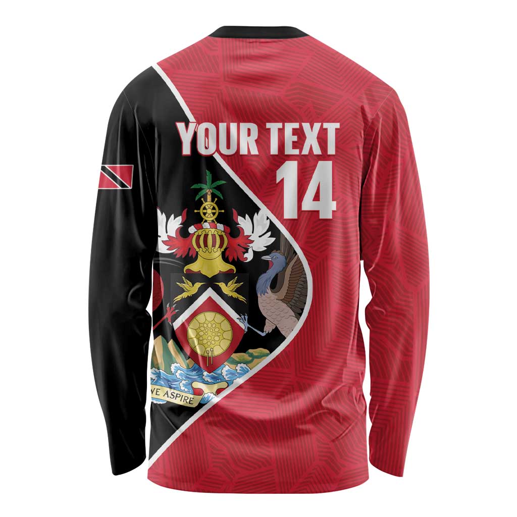 Custom Trinidad and Tobago Football Long Sleeve Shirt 2025 Go Champions - Wonder Print Shop