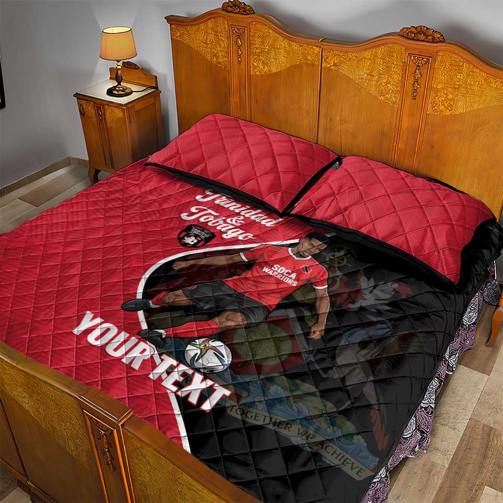 Custom Trinidad and Tobago Football Quilt Bed Set 2025 Go Champions - Wonder Print Shop