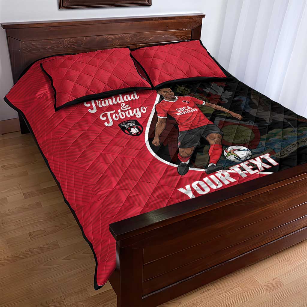 Custom Trinidad and Tobago Football Quilt Bed Set 2025 Go Champions - Wonder Print Shop
