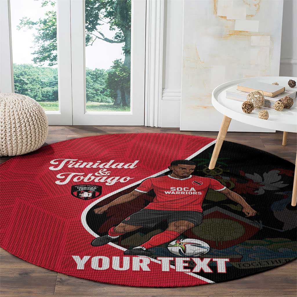 Custom Trinidad and Tobago Football Round Carpet 2025 Go Champions - Wonder Print Shop