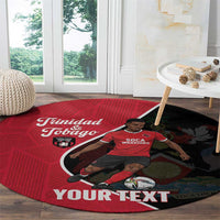 Custom Trinidad and Tobago Football Round Carpet 2025 Go Champions - Wonder Print Shop