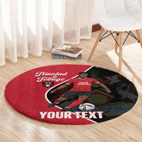 Custom Trinidad and Tobago Football Round Carpet 2025 Go Champions - Wonder Print Shop