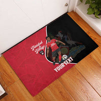 Custom Trinidad and Tobago Football Rubber Doormat 2025 Go Champions - Wonder Print Shop
