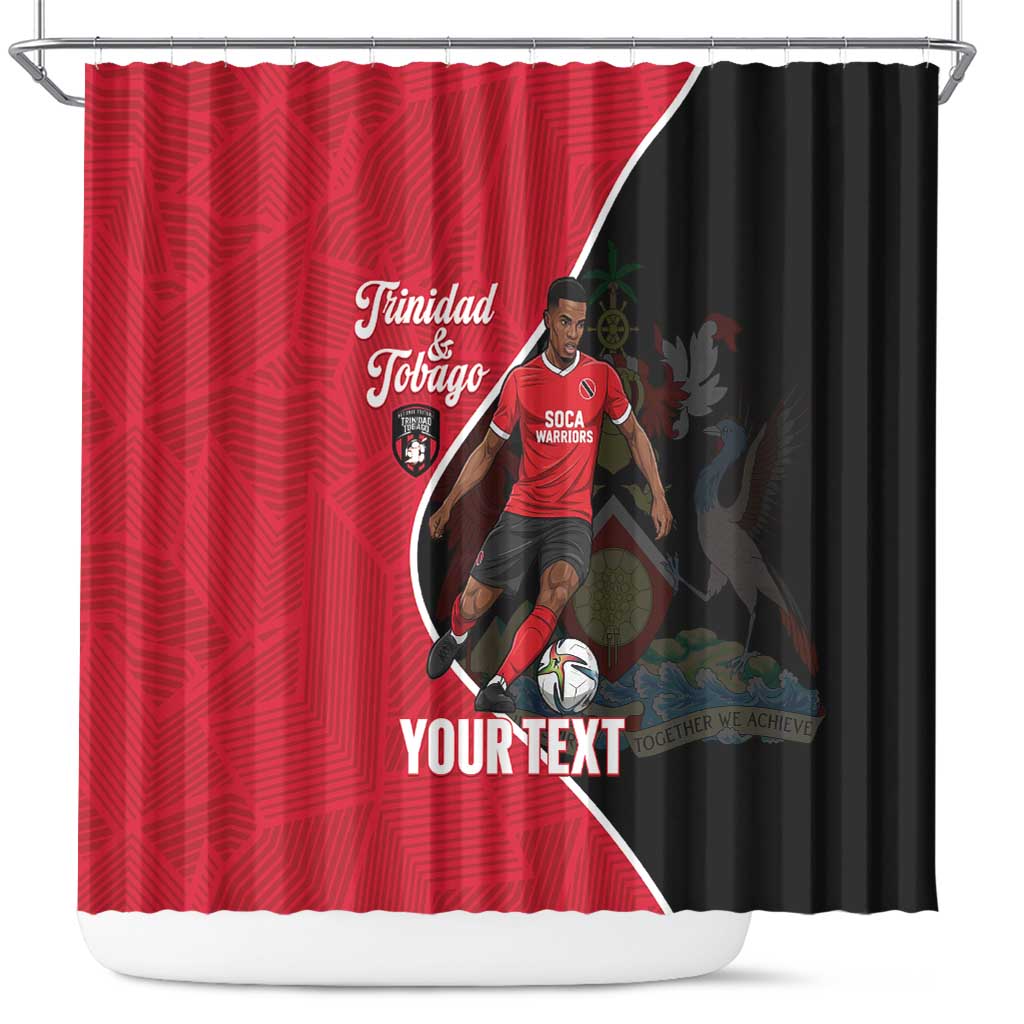 Custom Trinidad and Tobago Football Shower Curtain 2025 Go Champions - Wonder Print Shop