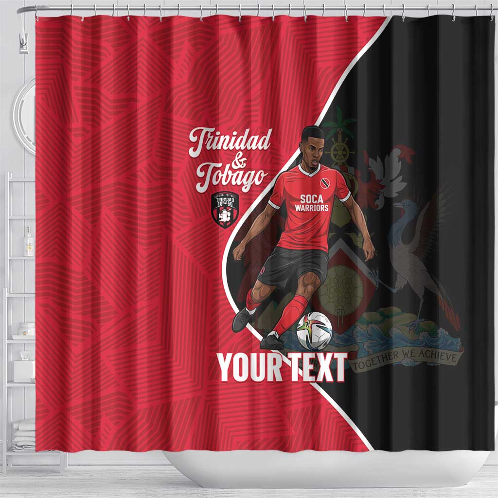 Custom Trinidad and Tobago Football Shower Curtain 2025 Go Champions - Wonder Print Shop