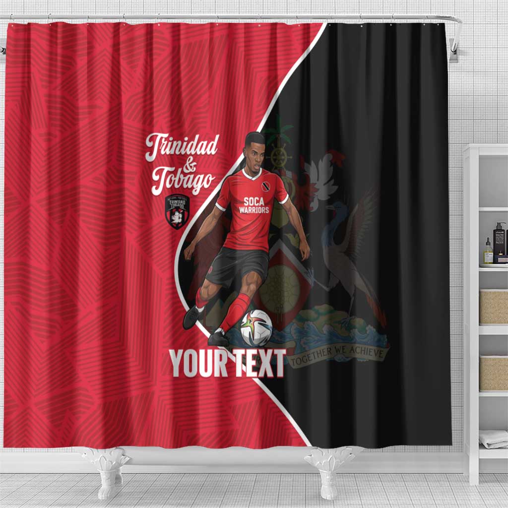 Custom Trinidad and Tobago Football Shower Curtain 2025 Go Champions - Wonder Print Shop