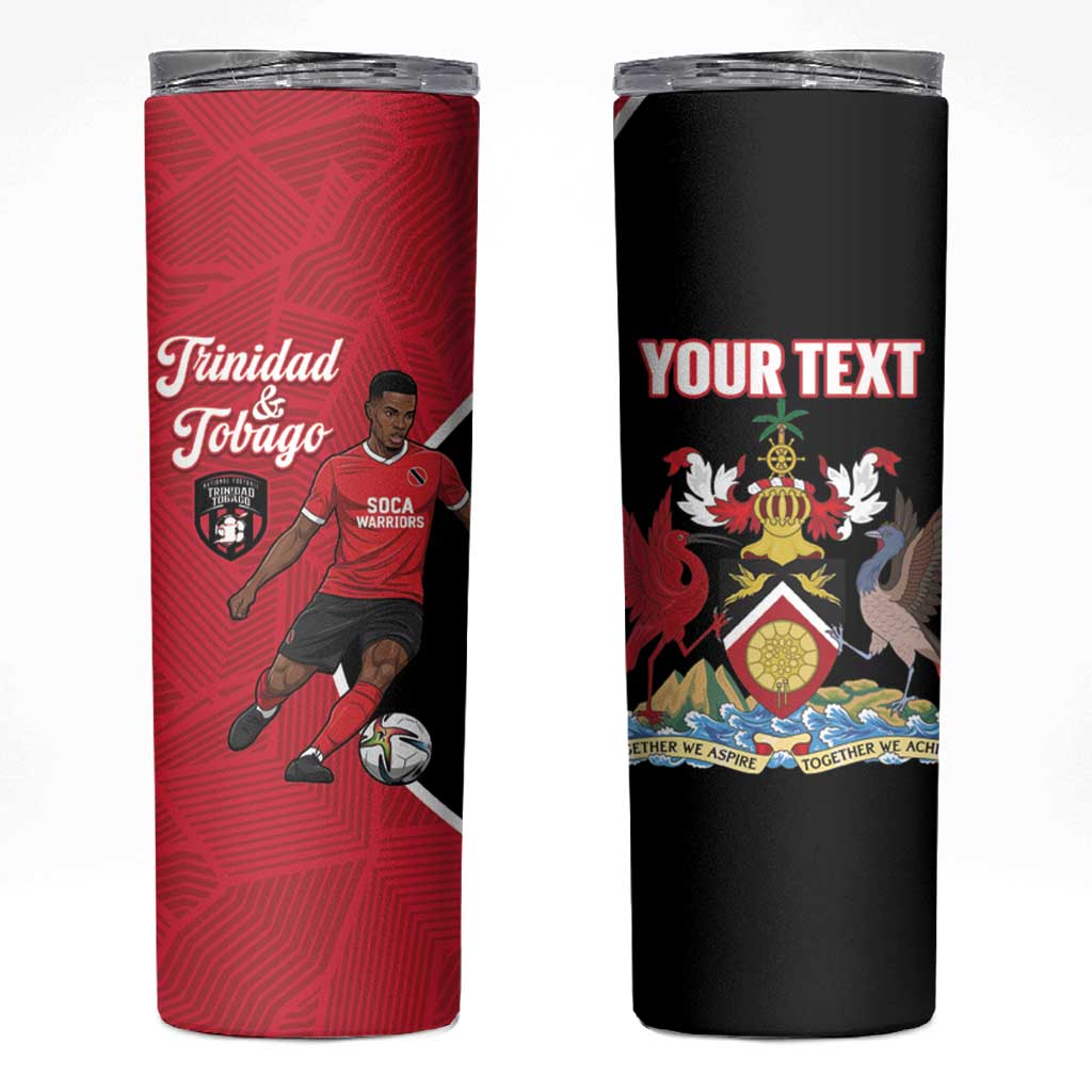 Custom Trinidad and Tobago Football Skinny Tumbler 2025 Go Champions - Wonder Print Shop