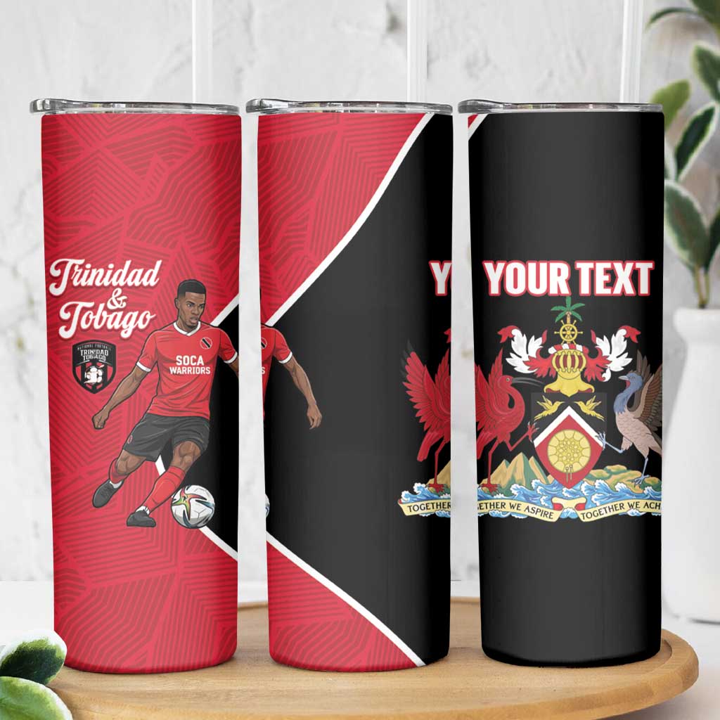 Custom Trinidad and Tobago Football Skinny Tumbler 2025 Go Champions - Wonder Print Shop