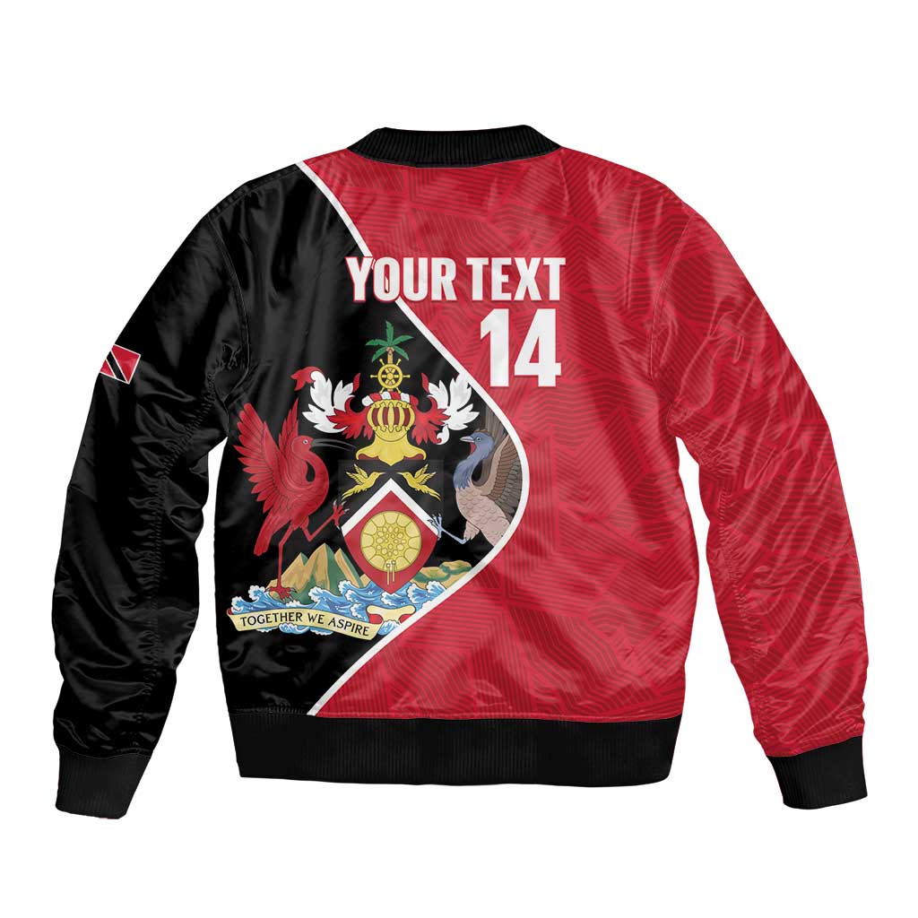 Custom Trinidad and Tobago Football Sleeve Zip Bomber Jacket 2025 Go Champions - Wonder Print Shop