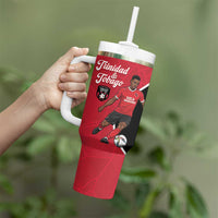 Custom Trinidad and Tobago Football Tumbler With Handle 2025 Go Champions - Wonder Print Shop