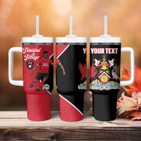 Custom Trinidad and Tobago Football Tumbler With Handle 2025 Go Champions - Wonder Print Shop