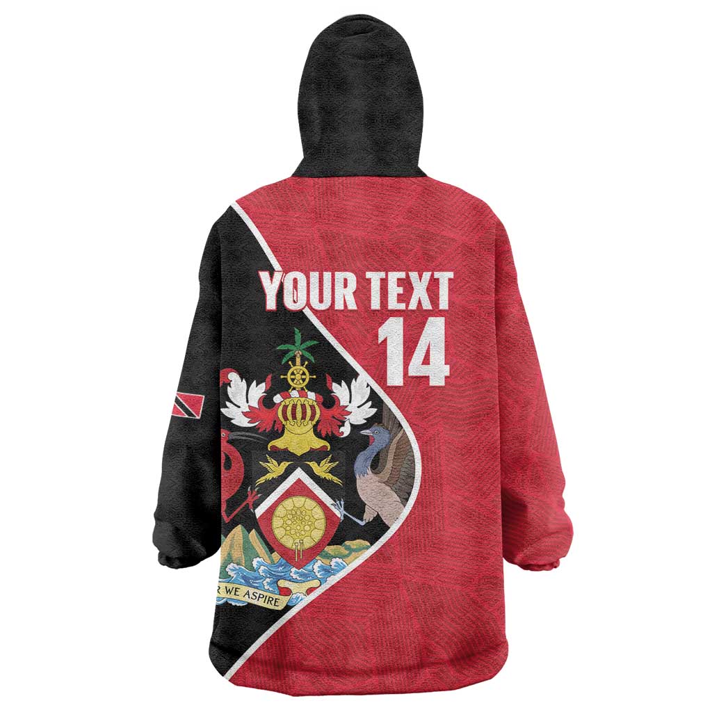 Custom Trinidad and Tobago Football Wearable Blanket Hoodie 2025 Go Champions - Wonder Print Shop