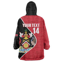 Custom Trinidad and Tobago Football Wearable Blanket Hoodie 2025 Go Champions - Wonder Print Shop