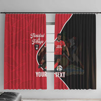 Custom Trinidad and Tobago Football Window Curtain 2025 Go Champions - Wonder Print Shop