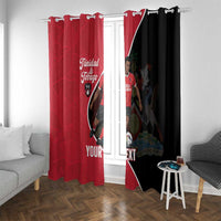 Custom Trinidad and Tobago Football Window Curtain 2025 Go Champions - Wonder Print Shop
