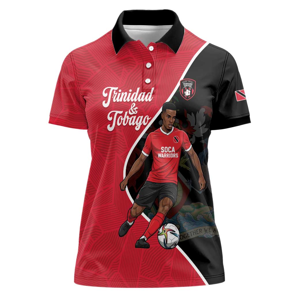 Custom Trinidad and Tobago Football Women Polo Shirt 2025 Go Champions - Wonder Print Shop