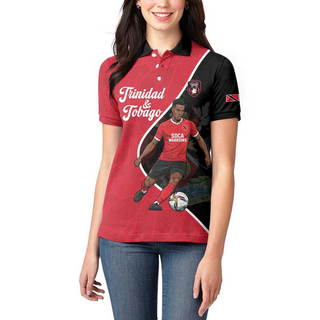 Custom Trinidad and Tobago Football Women Polo Shirt 2025 Go Champions - Wonder Print Shop