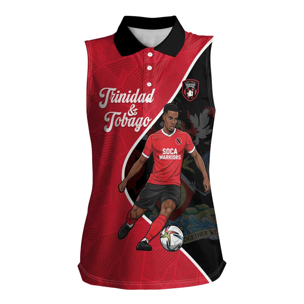 Custom Trinidad and Tobago Football Women Sleeveless Polo Shirt 2025 Go Champions - Wonder Print Shop