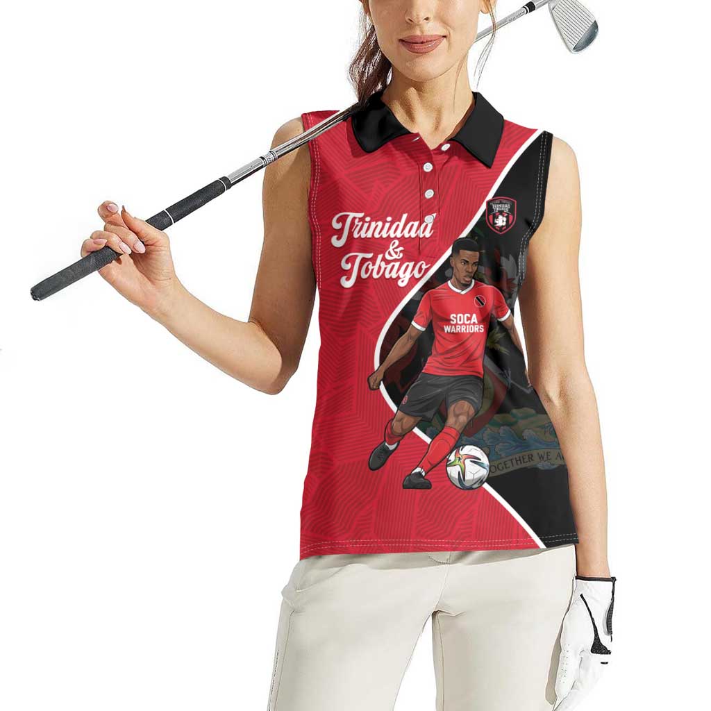 Custom Trinidad and Tobago Football Women Sleeveless Polo Shirt 2025 Go Champions - Wonder Print Shop