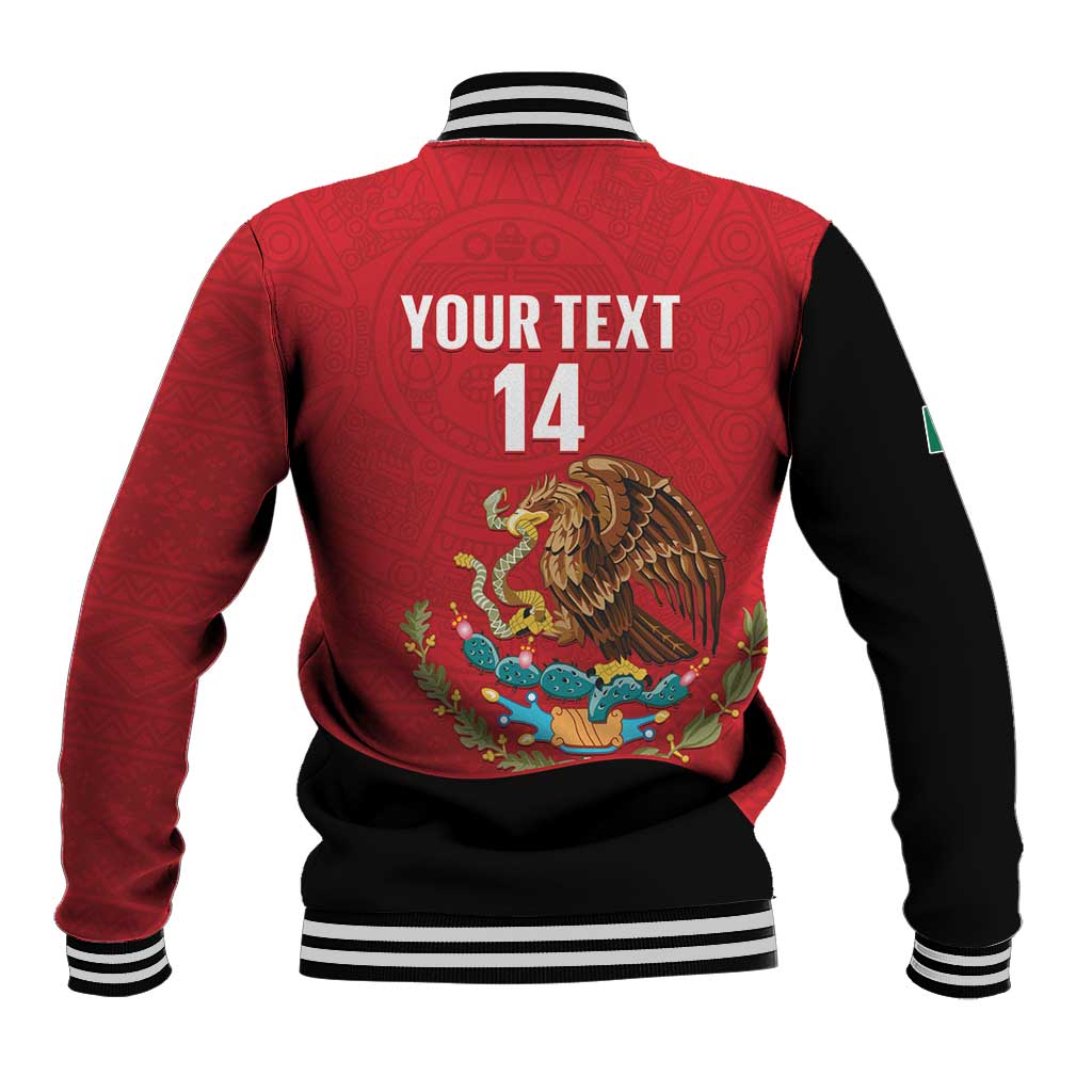 Custom Mexico Football Baseball Jacket Tu Puedes El Tricolor Red - Wonder Print Shop
