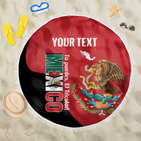 Custom Mexico Football Beach Blanket Tu Puedes El Tricolor Red - Wonder Print Shop