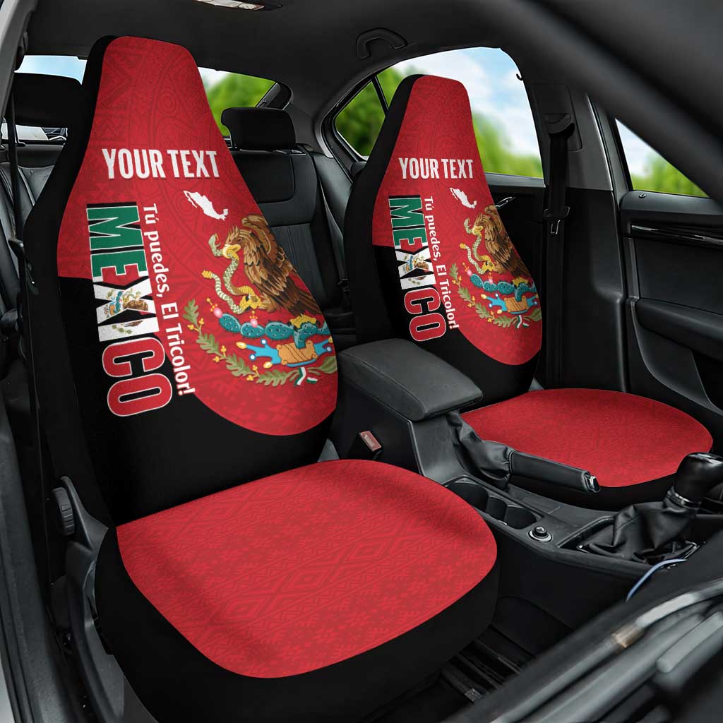 Custom Mexico Football Car Seat Cover Tu Puedes El Tricolor Red - Wonder Print Shop