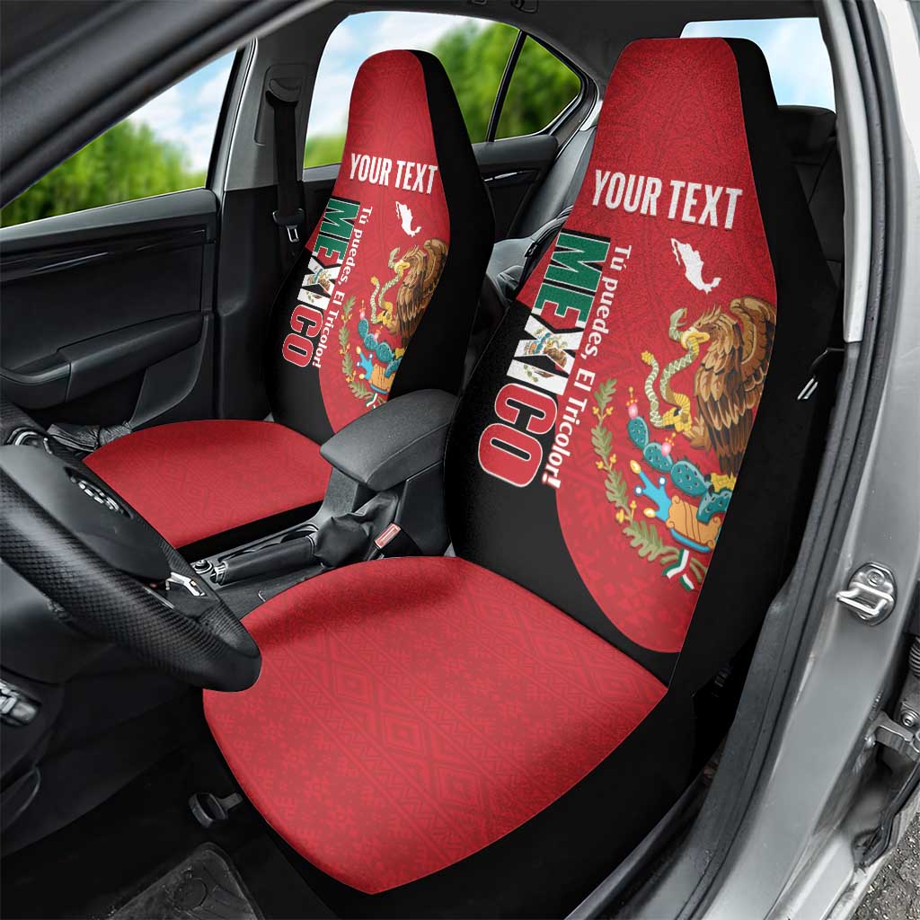Custom Mexico Football Car Seat Cover Tu Puedes El Tricolor Red - Wonder Print Shop
