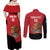 Custom Mexico Football Couples Matching Off Shoulder Maxi Dress and Long Sleeve Button Shirt Tu Puedes El Tricolor Red - Wonder Print Shop