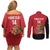 Custom Mexico Football Couples Matching Off Shoulder Short Dress and Long Sleeve Button Shirt Tu Puedes El Tricolor Red - Wonder Print Shop