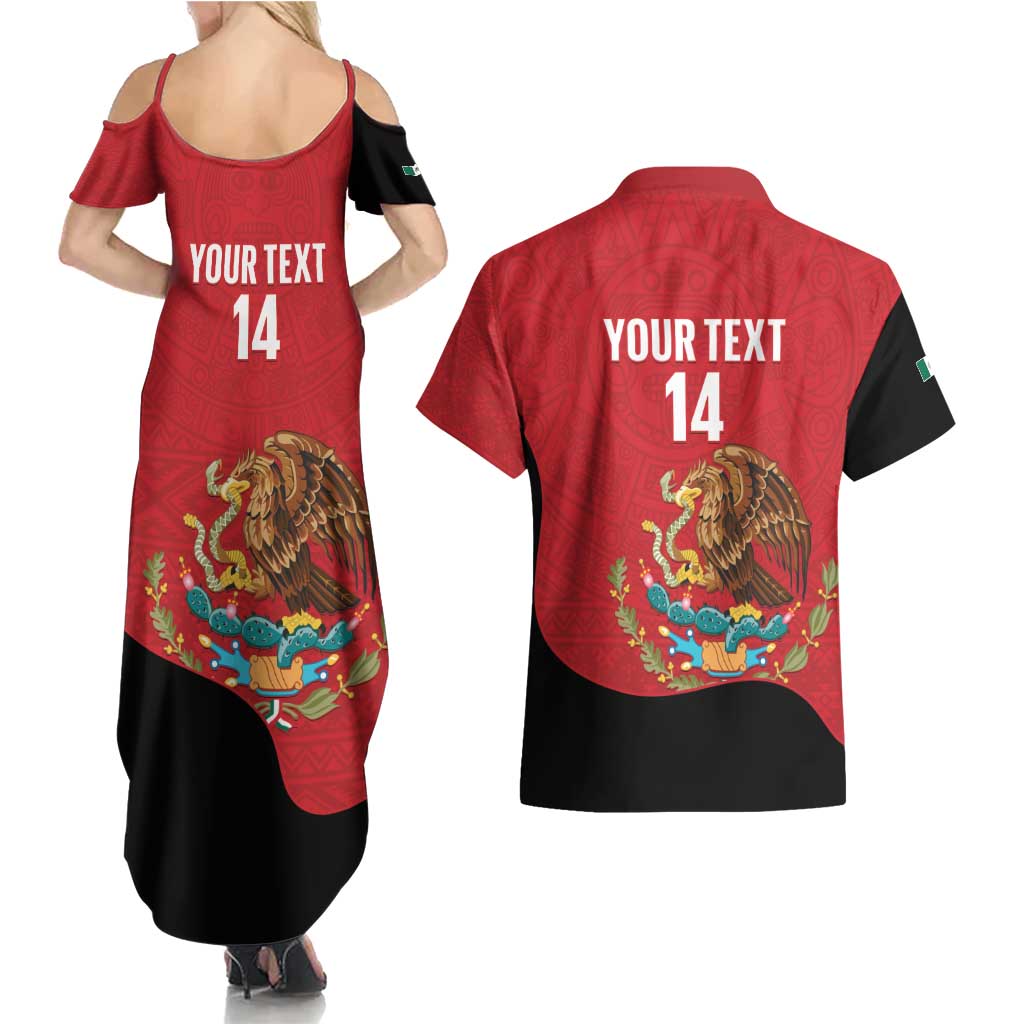 Custom Mexico Football Couples Matching Summer Maxi Dress and Hawaiian Shirt Tu Puedes El Tricolor Red - Wonder Print Shop