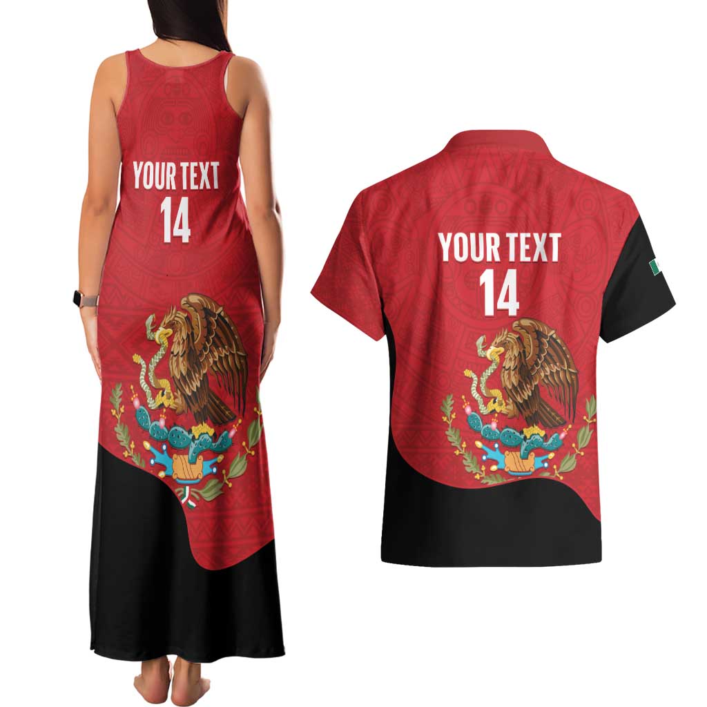 Custom Mexico Football Couples Matching Tank Maxi Dress and Hawaiian Shirt Tu Puedes El Tricolor Red - Wonder Print Shop
