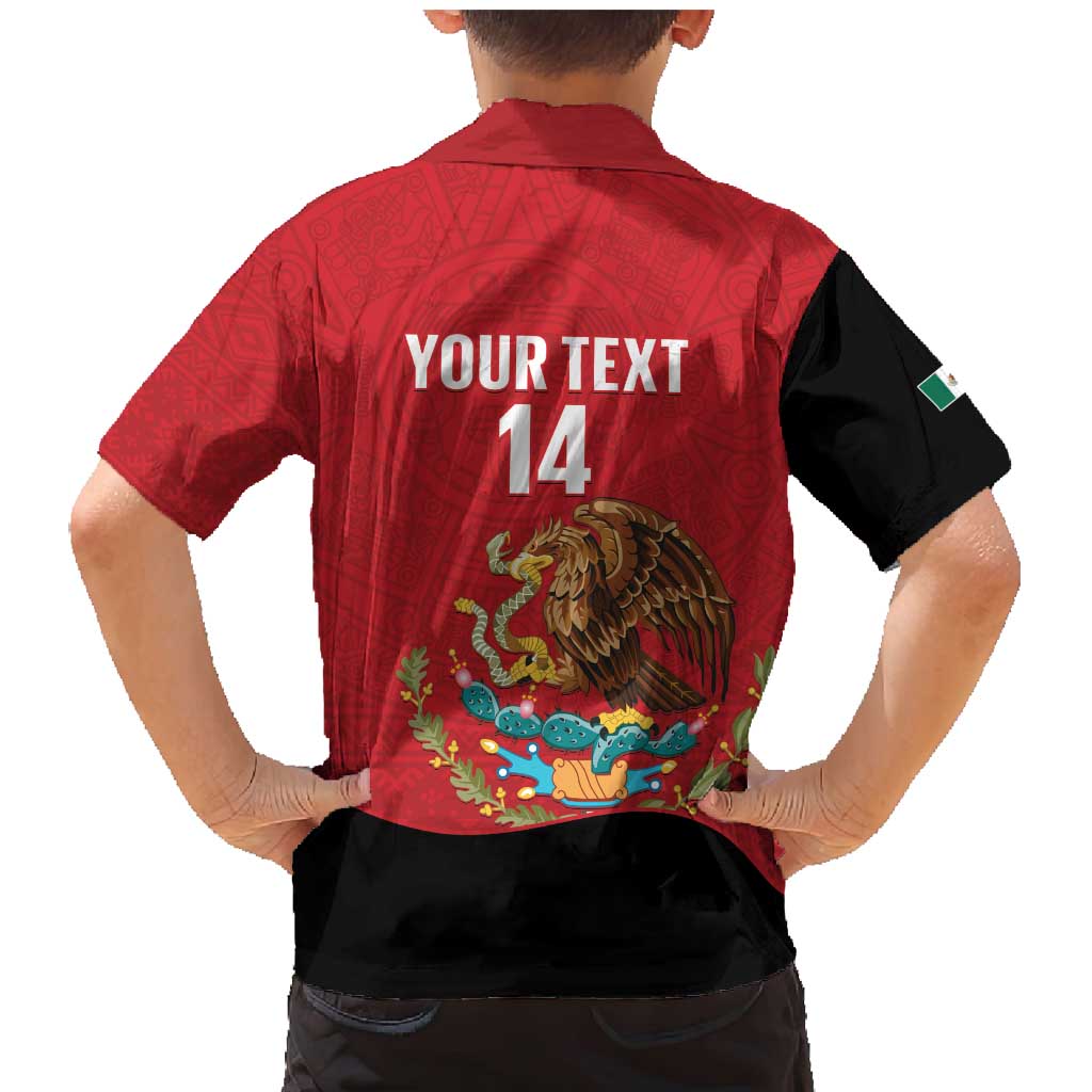 Custom Mexico Football Family Matching Mermaid Dress and Hawaiian Shirt Tu Puedes El Tricolor Red - Wonder Print Shop