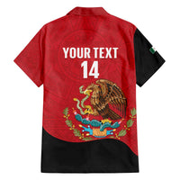 Custom Mexico Football Family Matching Off The Shoulder Long Sleeve Dress and Hawaiian Shirt Tu Puedes El Tricolor Red - Wonder Print Shop