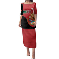 Custom Mexico Football Family Matching Puletasi and Hawaiian Shirt Tu Puedes El Tricolor Red - Wonder Print Shop