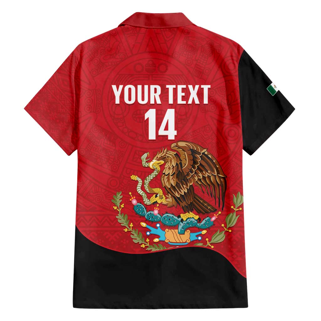 Custom Mexico Football Family Matching Short Sleeve Bodycon Dress and Hawaiian Shirt Tu Puedes El Tricolor Red - Wonder Print Shop