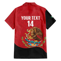 Custom Mexico Football Family Matching Short Sleeve Bodycon Dress and Hawaiian Shirt Tu Puedes El Tricolor Red - Wonder Print Shop