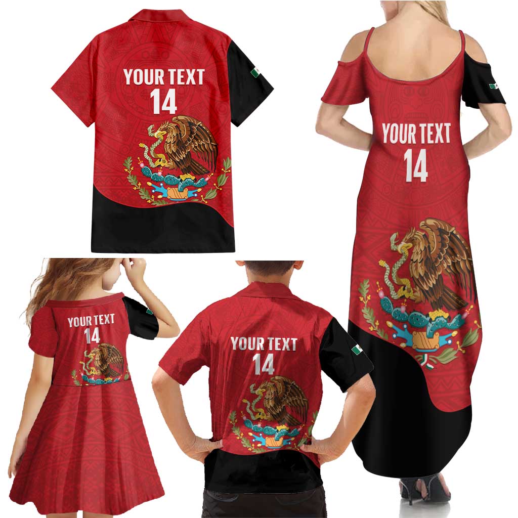 Custom Mexico Football Family Matching Summer Maxi Dress and Hawaiian Shirt Tu Puedes El Tricolor Red - Wonder Print Shop