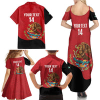 Custom Mexico Football Family Matching Summer Maxi Dress and Hawaiian Shirt Tu Puedes El Tricolor Red - Wonder Print Shop