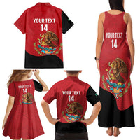 Custom Mexico Football Family Matching Tank Maxi Dress and Hawaiian Shirt Tu Puedes El Tricolor Red - Wonder Print Shop