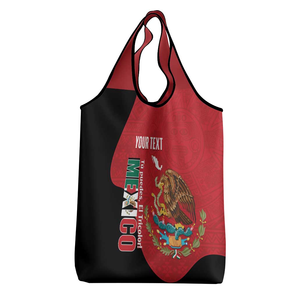 Custom Mexico Football Grocery Bag Tu Puedes El Tricolor Red - Wonder Print Shop