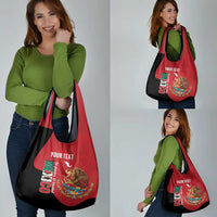 Custom Mexico Football Grocery Bag Tu Puedes El Tricolor Red - Wonder Print Shop