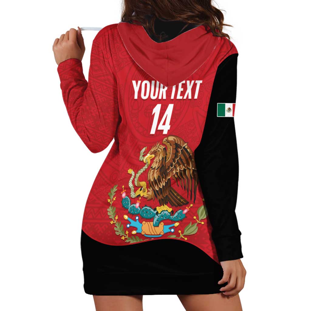 Custom Mexico Football Hoodie Dress Tu Puedes El Tricolor Red - Wonder Print Shop