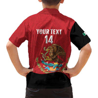 Custom Mexico Football Kid Hawaiian Shirt Tu Puedes El Tricolor Red - Wonder Print Shop