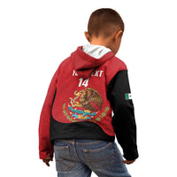 Custom Mexico Football Kid Hoodie Tu Puedes El Tricolor Red - Wonder Print Shop